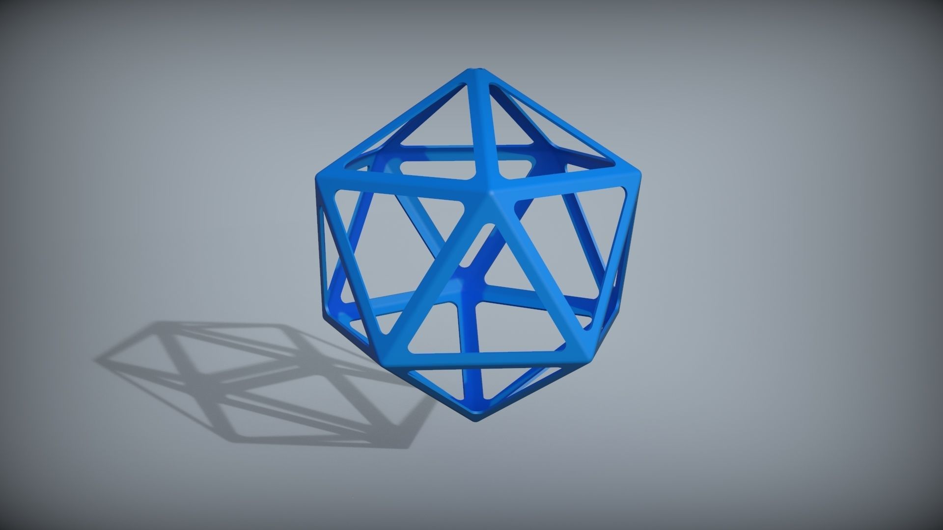 Icosahedron Lamp D250 mm 3D print model_6