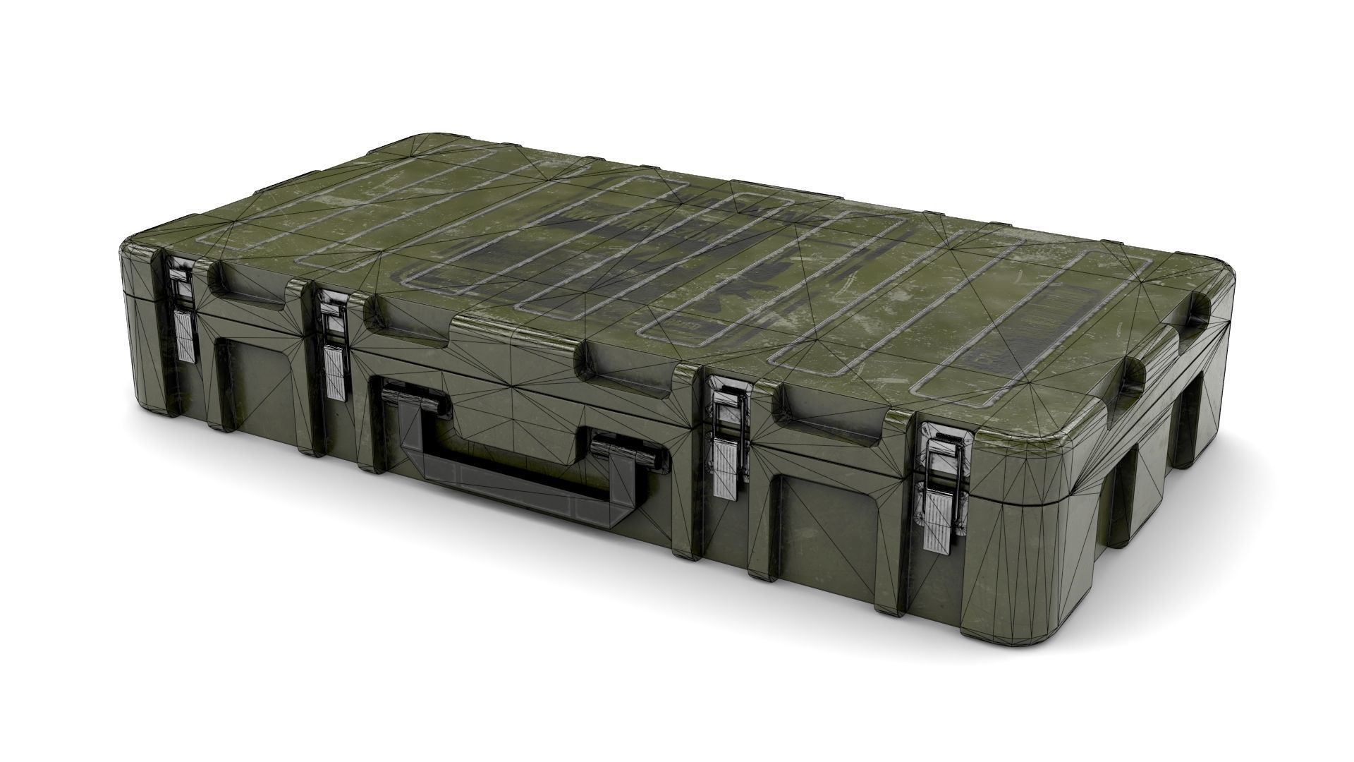 Military Weapon Case Low-poly 3D model_10