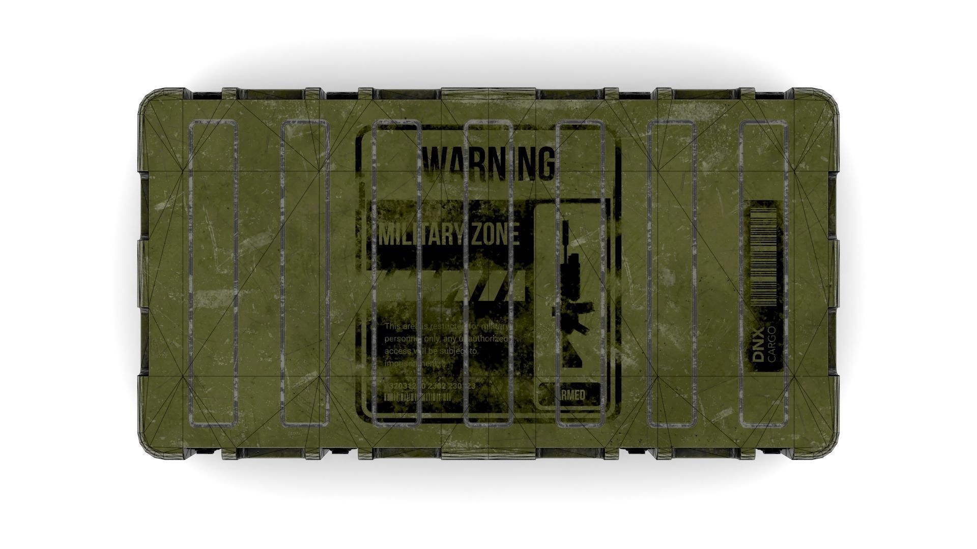 Military Weapon Case Low-poly 3D model_14