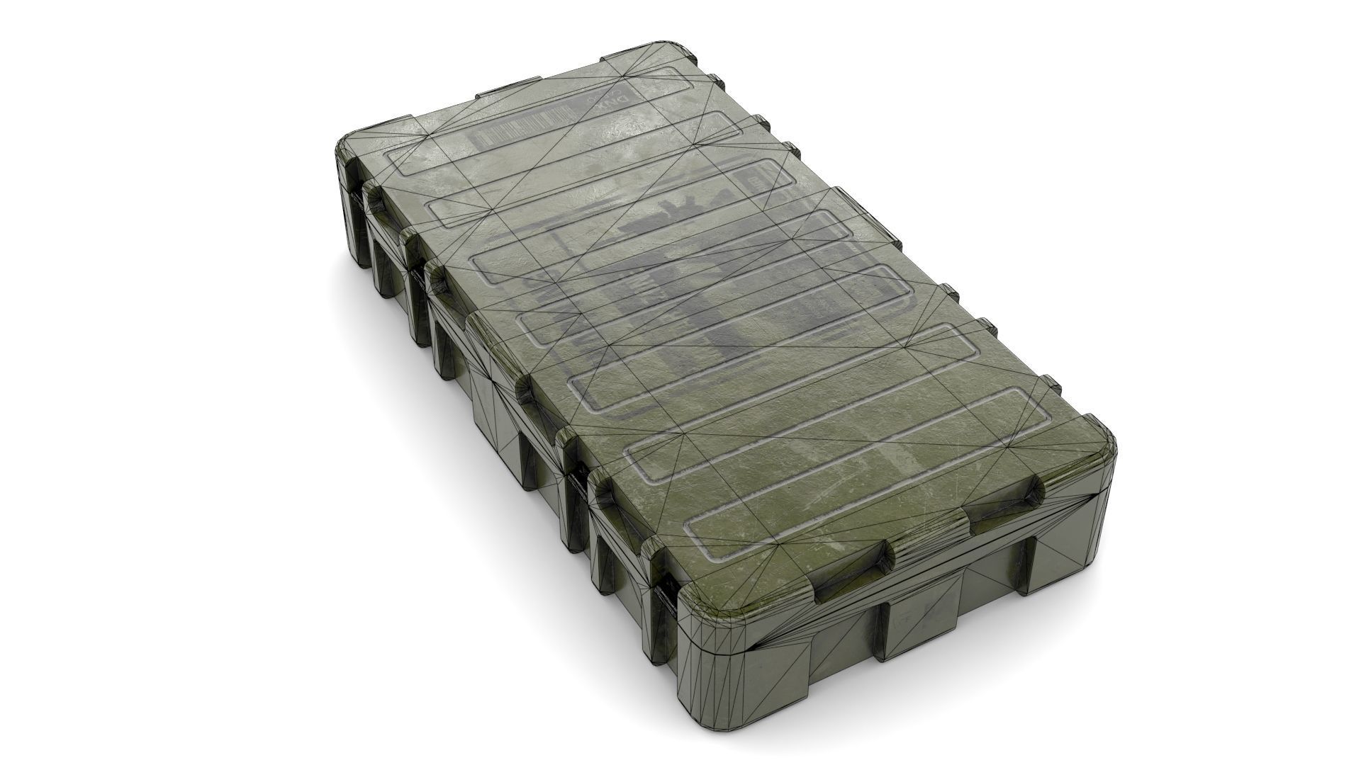 Military Weapon Case Low-poly 3D model_12
