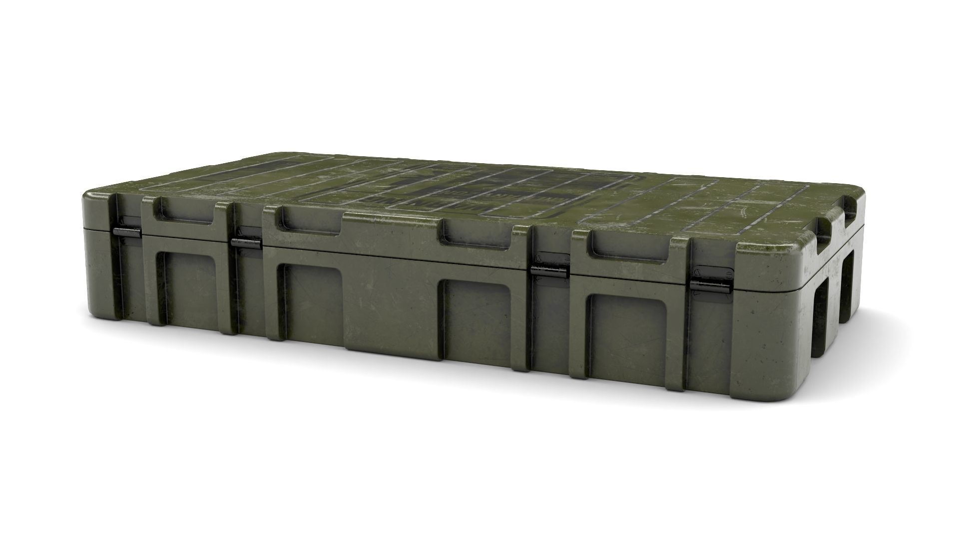 Military Weapon Case Low-poly 3D model_3