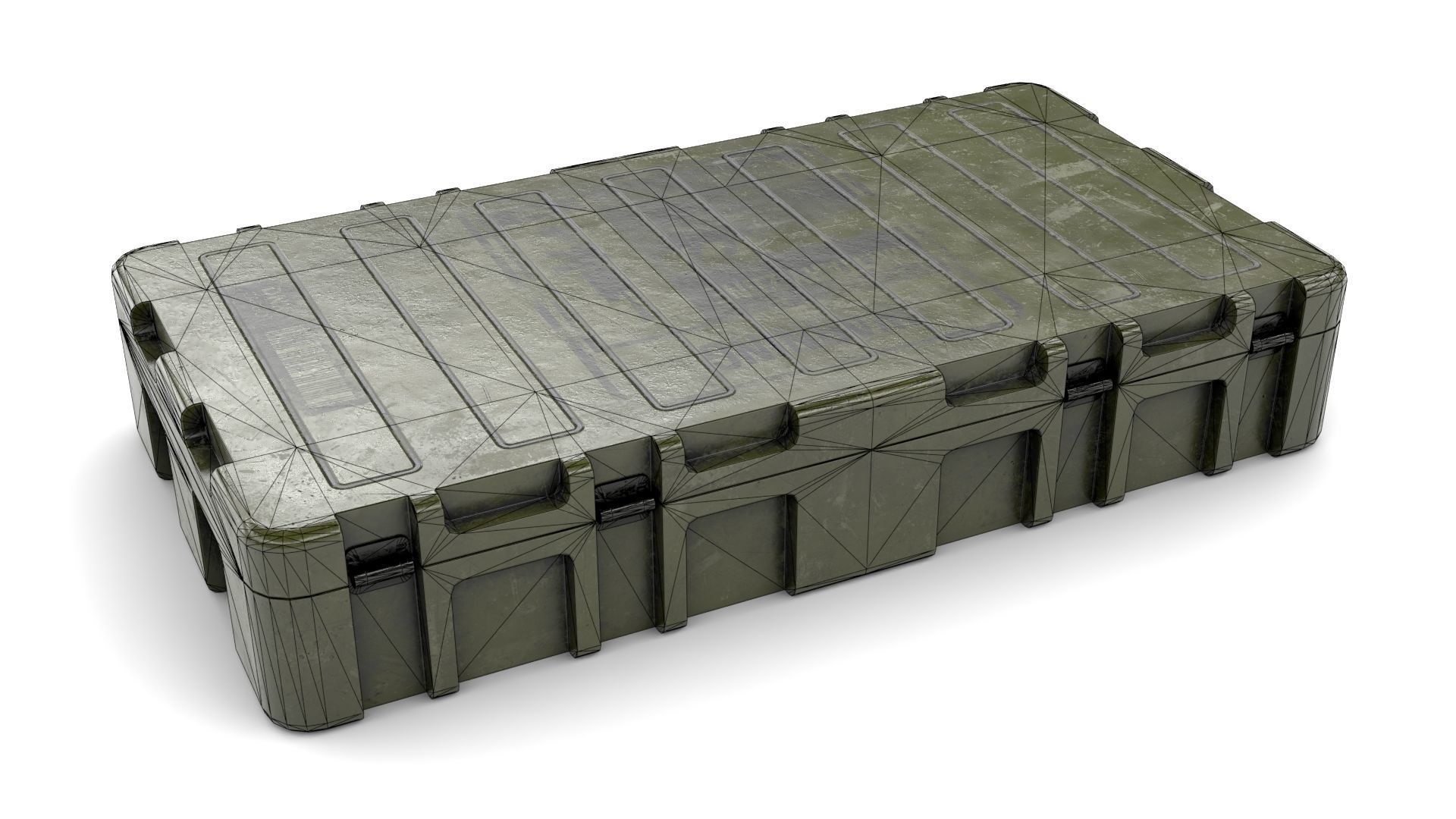 Military Weapon Case Low-poly 3D model_11