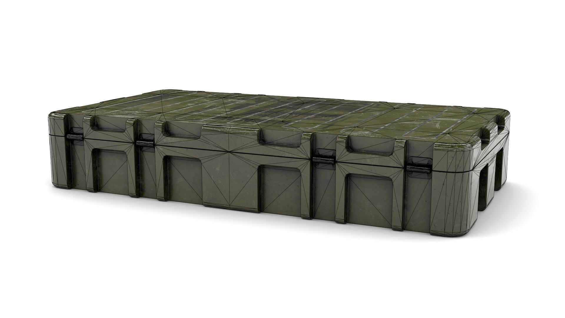 Military Weapon Case Low-poly 3D model_13