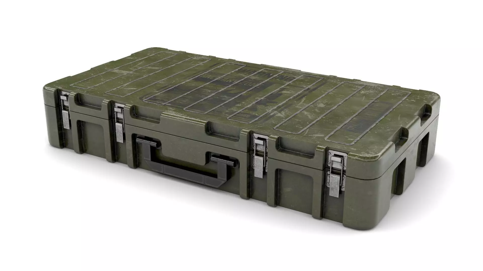 Military Weapon Case Low-poly 3D model_0