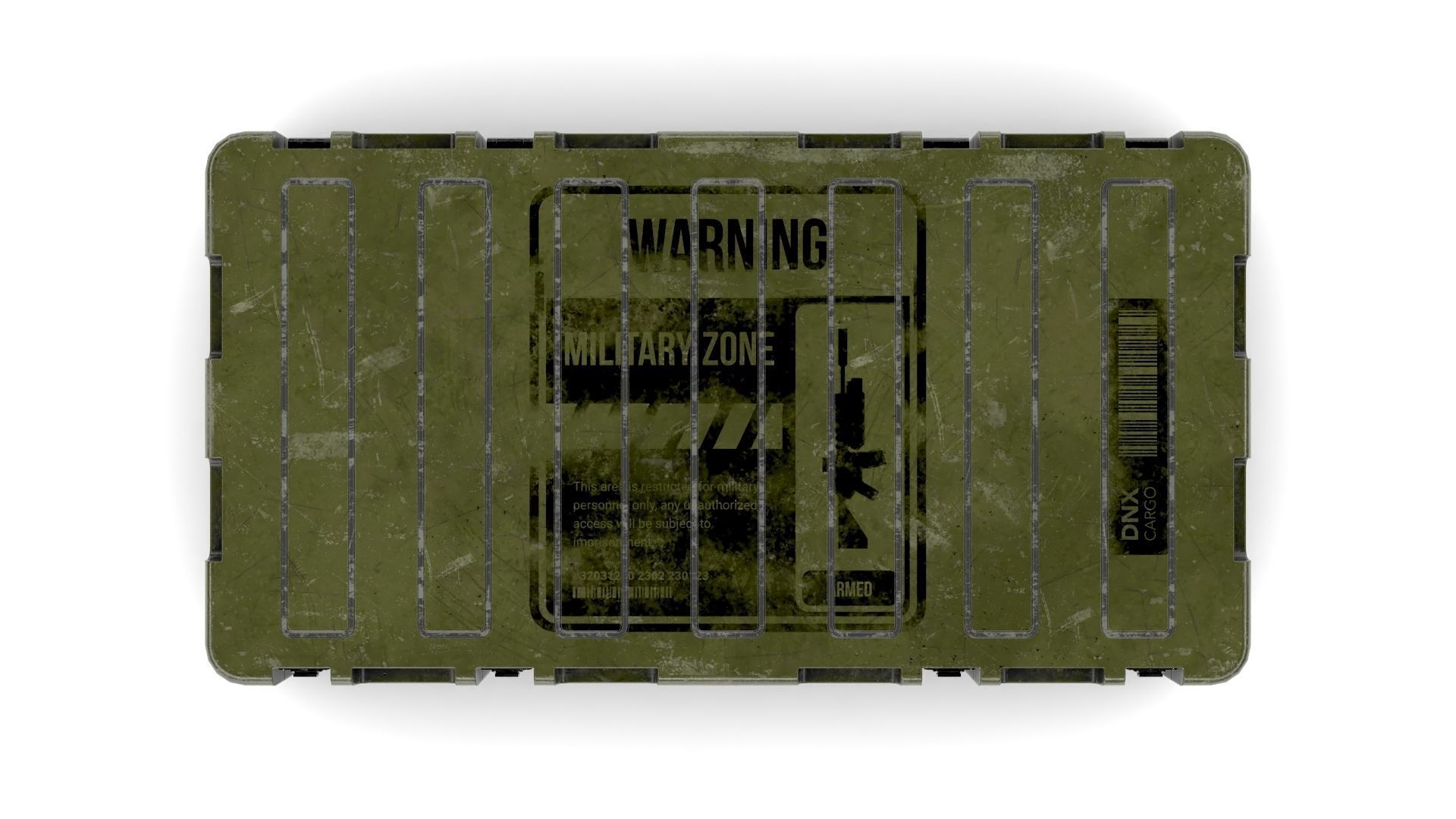 Military Weapon Case Low-poly 3D model_4