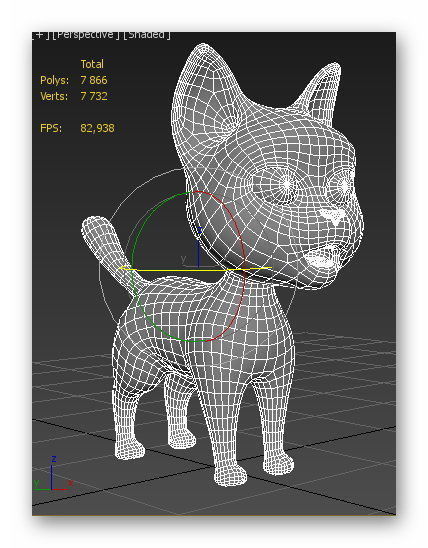 cartoon yong cat Low-poly 3D model_11