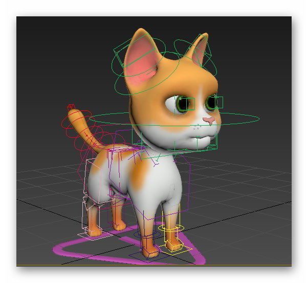 cartoon yong cat Low-poly 3D model_12