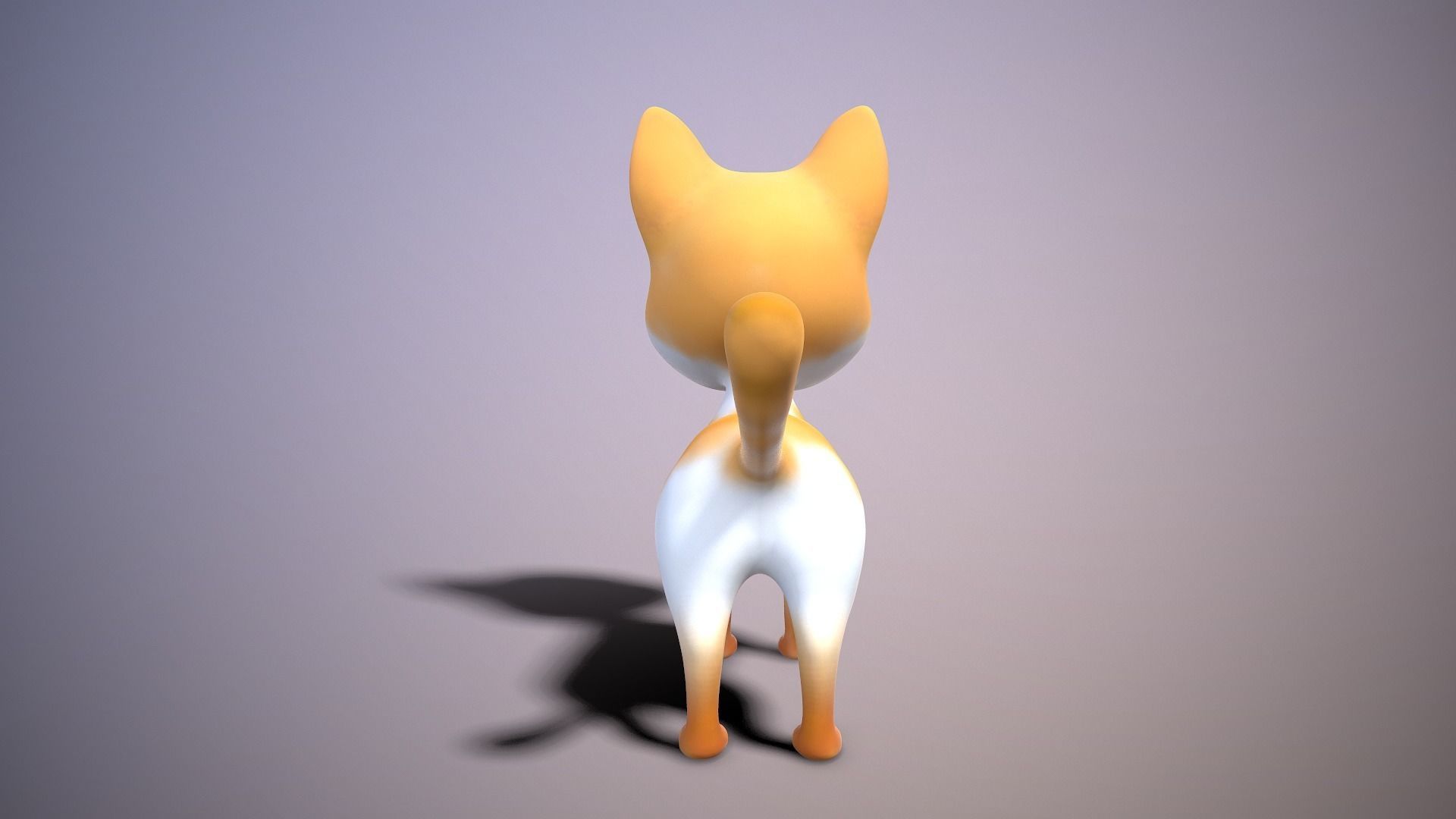 cartoon yong cat Low-poly 3D model_6