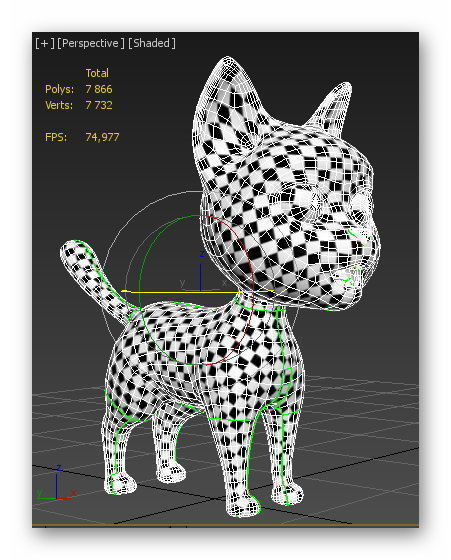 cartoon yong cat Low-poly 3D model_13