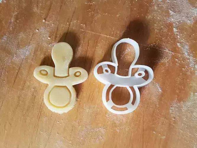 Baby pacifier cookie cutter 3D print model