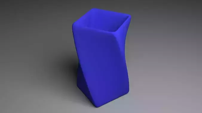 Blue Rounded Vase