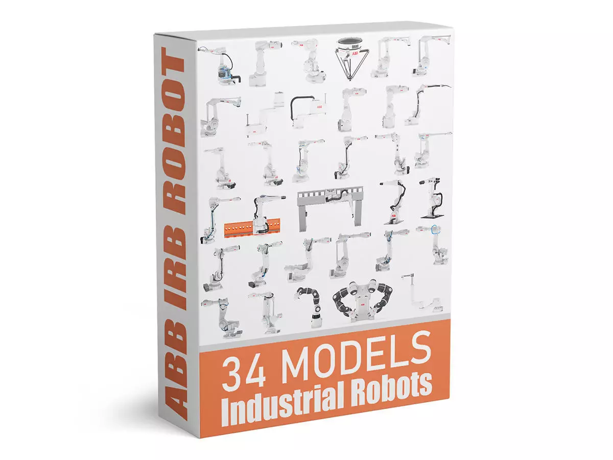 34 ABB Industrial Robots Collection 3D model_0