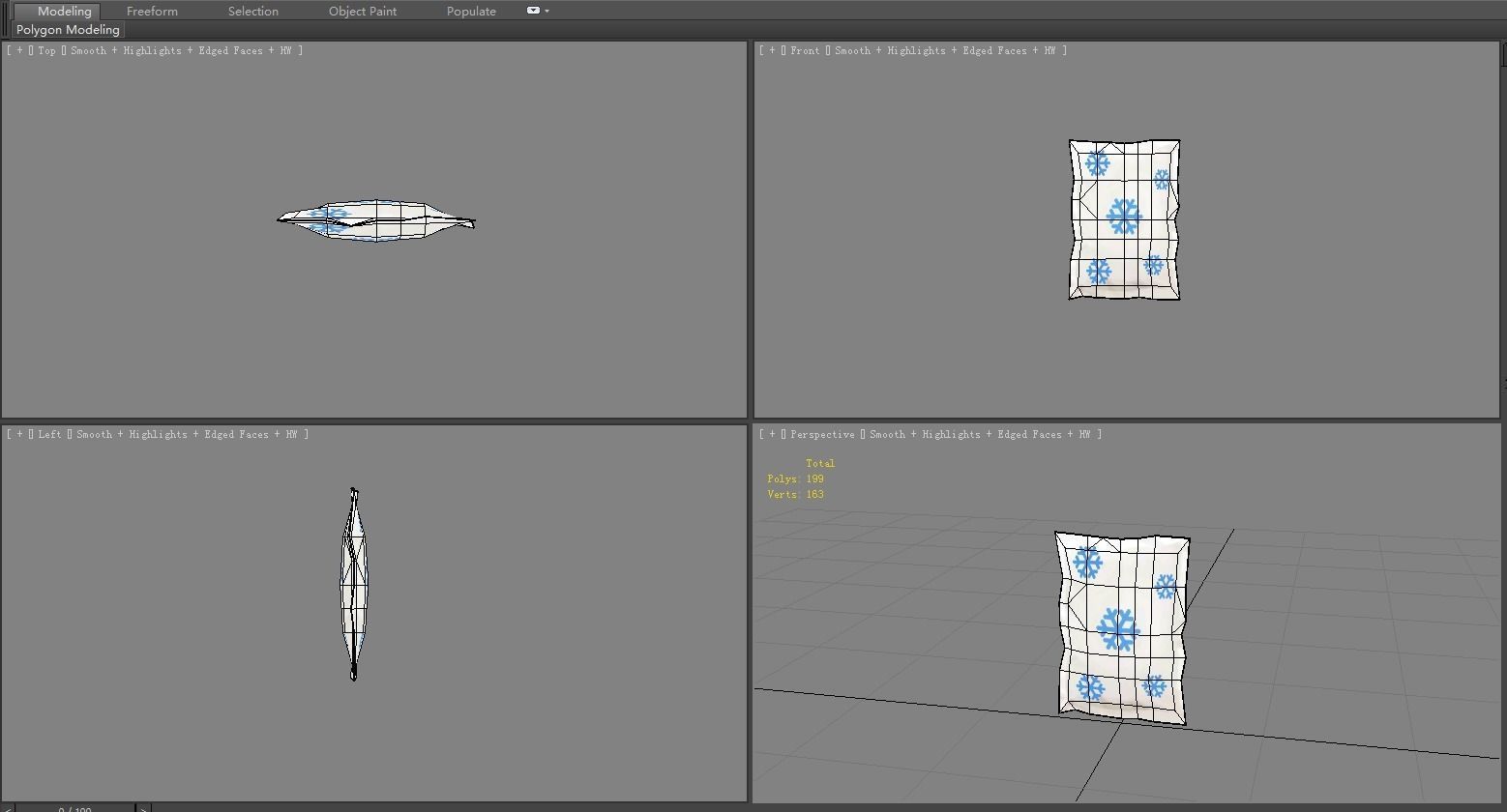 Cartoon cold pack Low-poly 3D model_3
