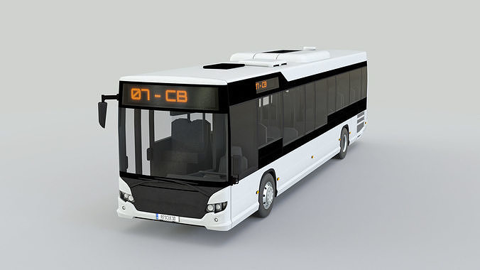 City Bus Low-poly 3D model 3