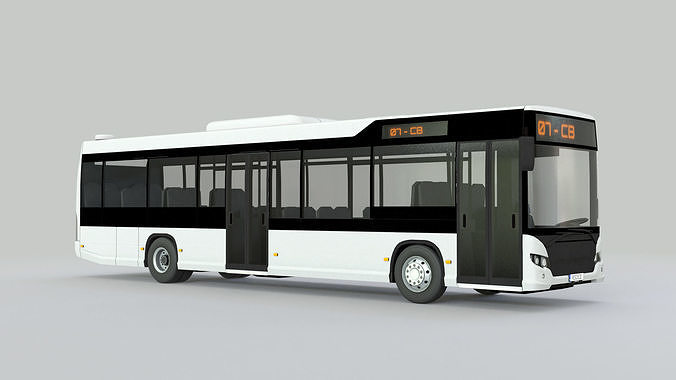 City Bus Low-poly 3D model 5