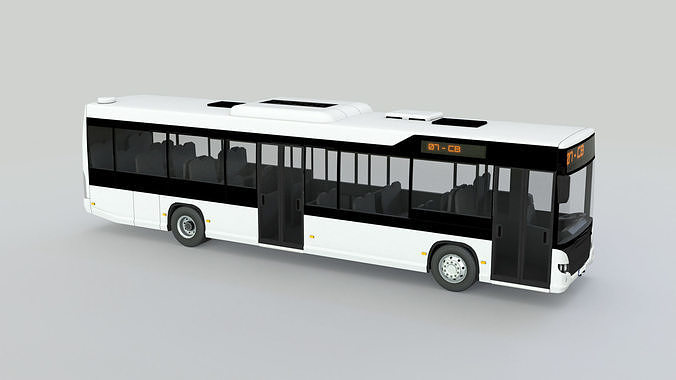 City Bus Low-poly 3D model 6