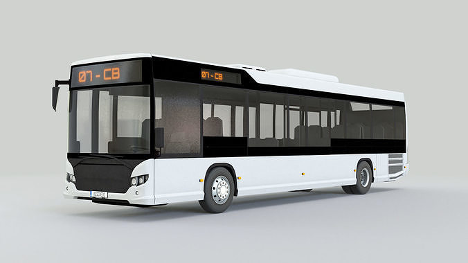 City Bus Low-poly 3D model 2