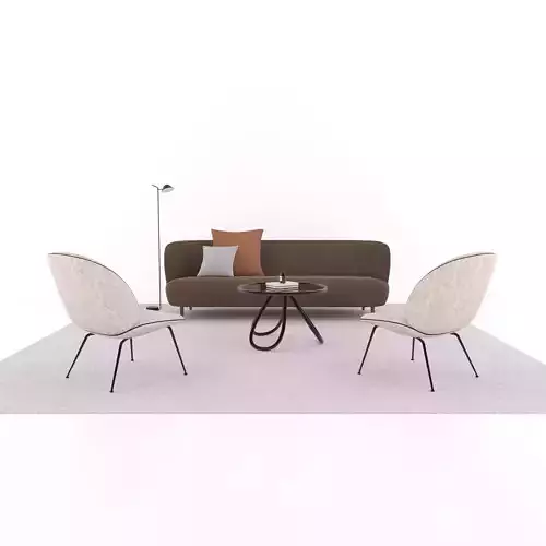 Model Set 01 Stay Sofa  Arch Coffee Table  Beetle Lounge Chair