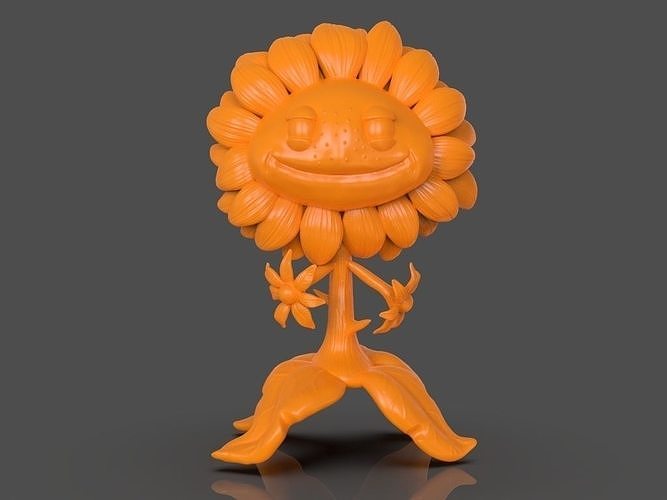 Sunflower from Plants VS Zombies and ZBrush timelapse 3D print model