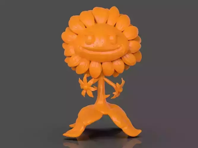 Sunflower from Plants VS Zombies and ZBrush timelapse 3D print model