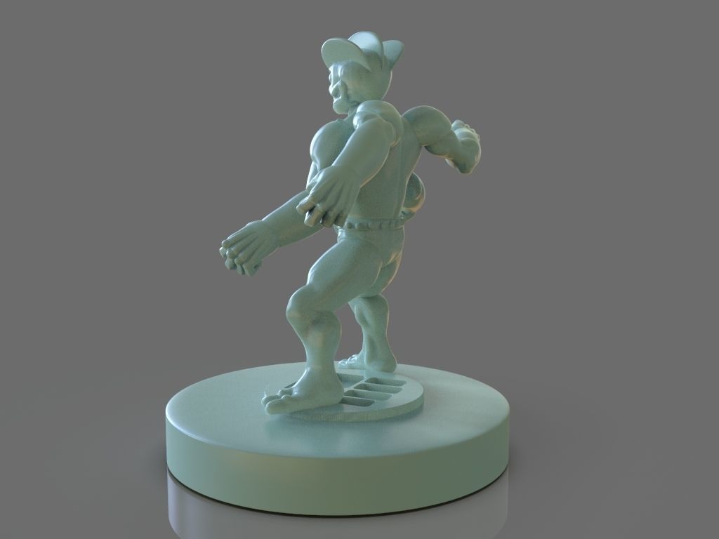 Pokemon Machamp Figurine and ZBrush Timelapse 3D print model_3