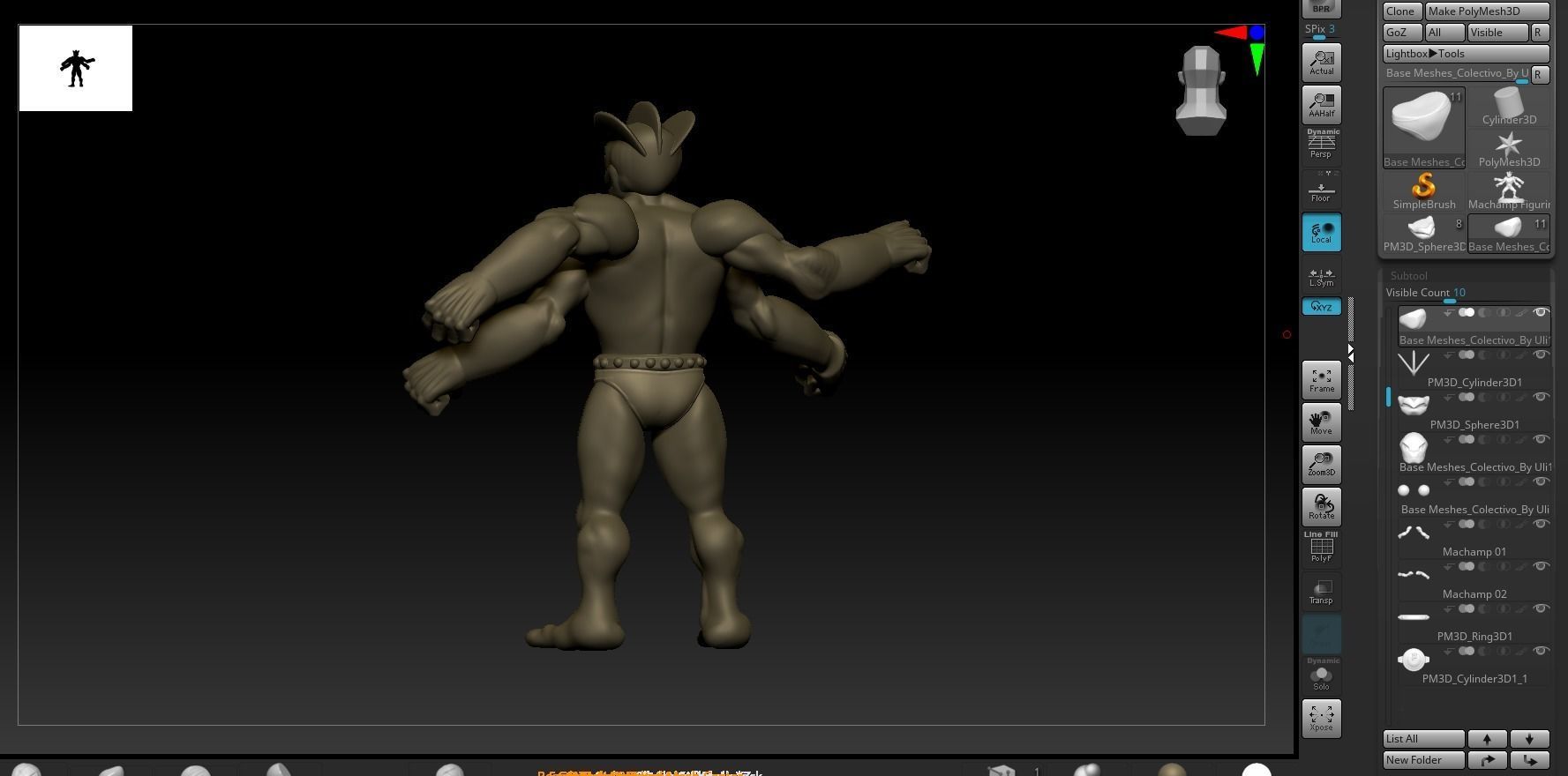 Pokemon Machamp Figurine and ZBrush Timelapse 3D print model_18
