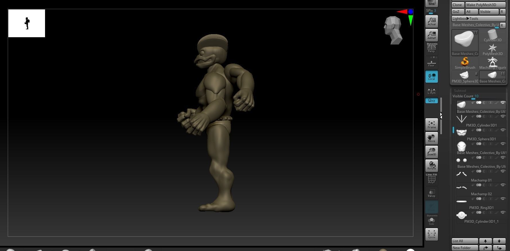 Pokemon Machamp Figurine and ZBrush Timelapse 3D print model_16