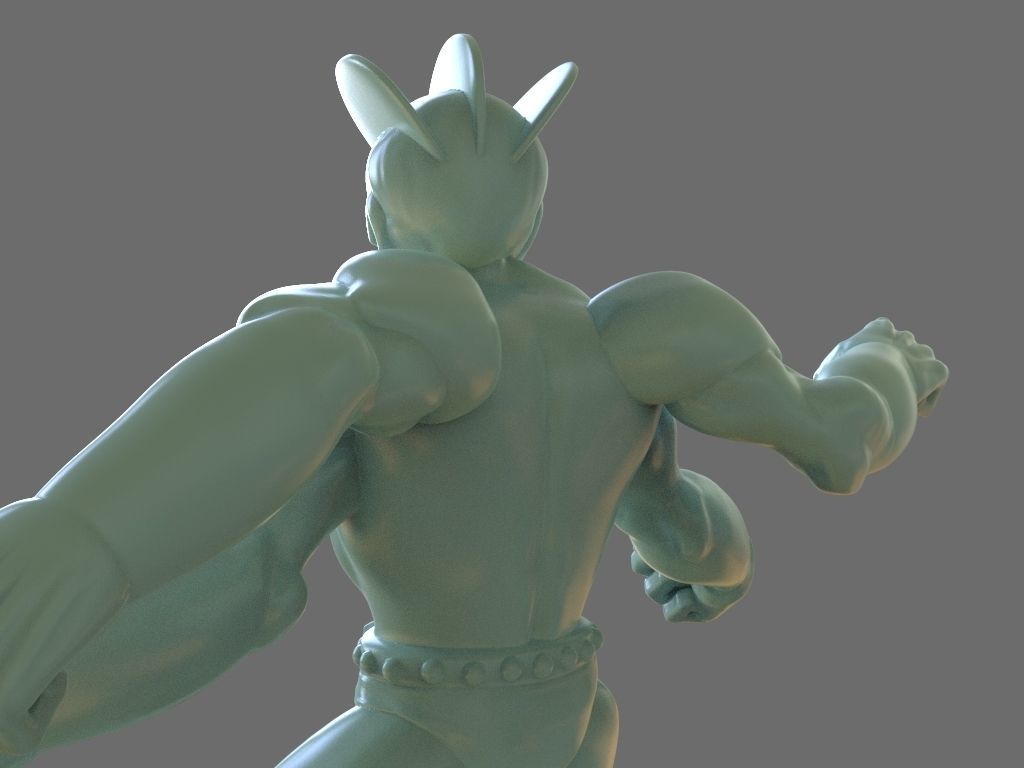 Pokemon Machamp Figurine and ZBrush Timelapse 3D print model_13