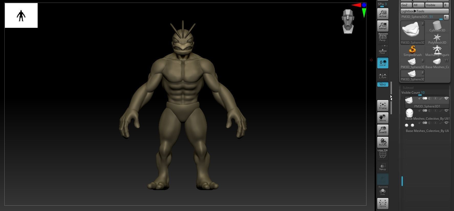 Pokemon Machamp Figurine and ZBrush Timelapse 3D print model_20