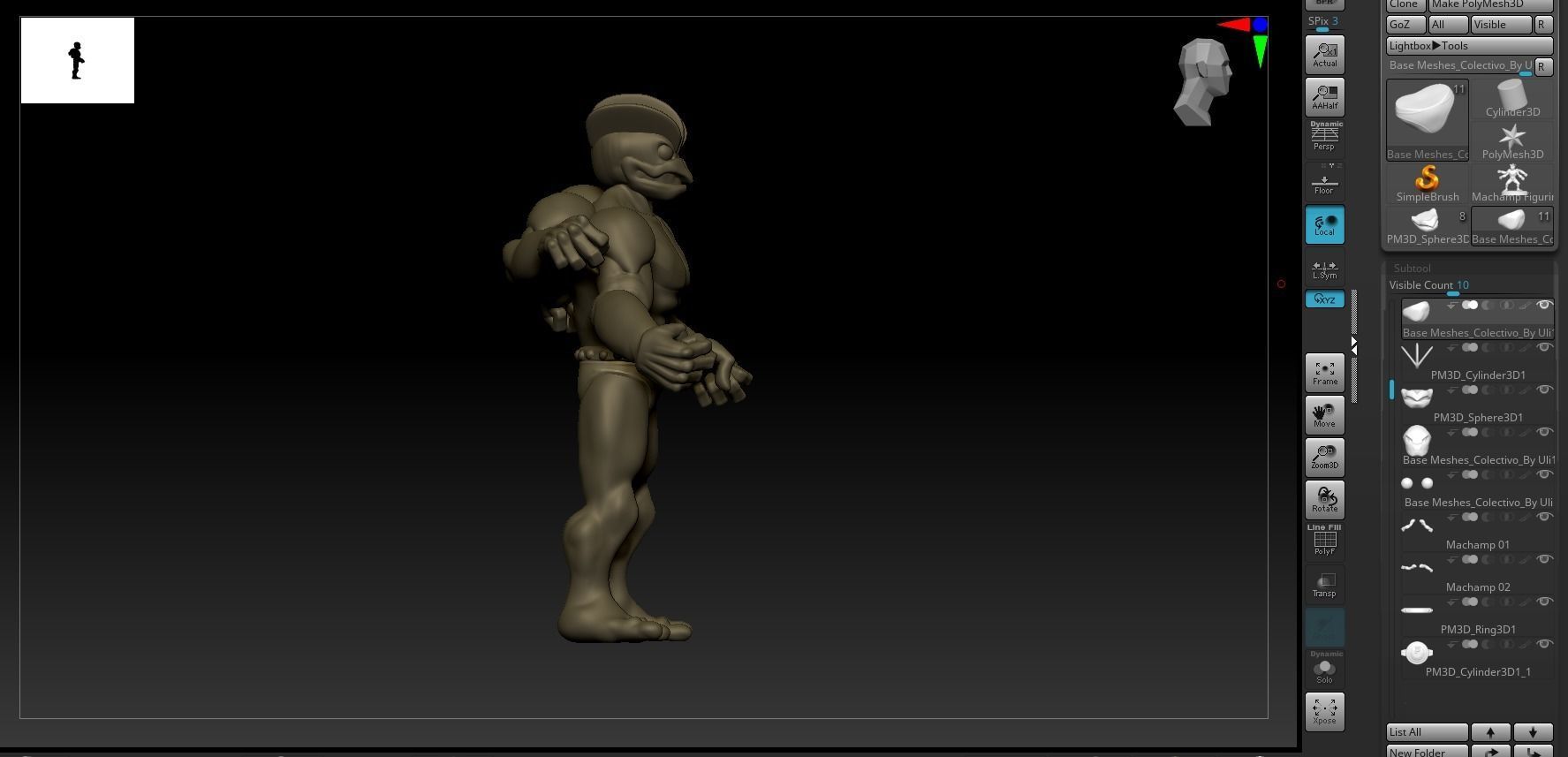 Pokemon Machamp Figurine and ZBrush Timelapse 3D print model_17