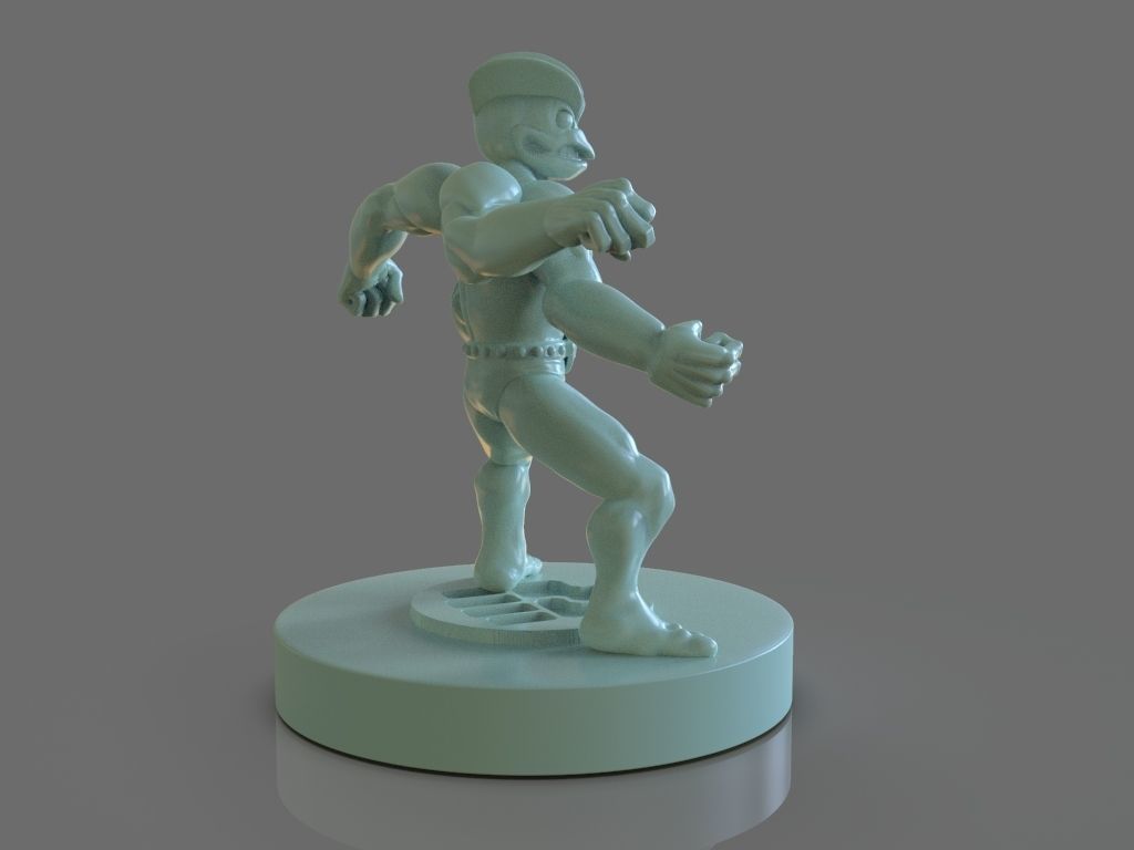 Pokemon Machamp Figurine and ZBrush Timelapse 3D print model_6