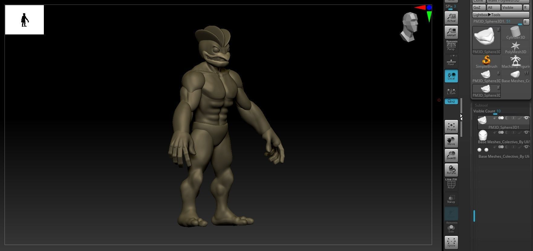 Pokemon Machamp Figurine and ZBrush Timelapse 3D print model_22