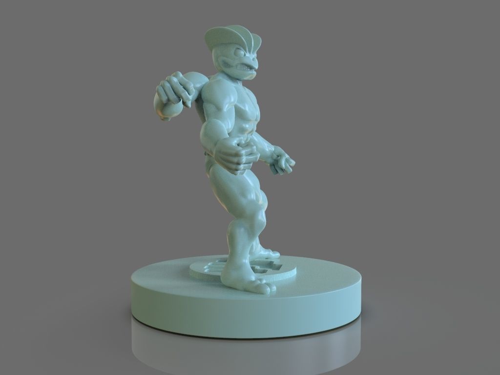 Pokemon Machamp Figurine and ZBrush Timelapse 3D print model_7