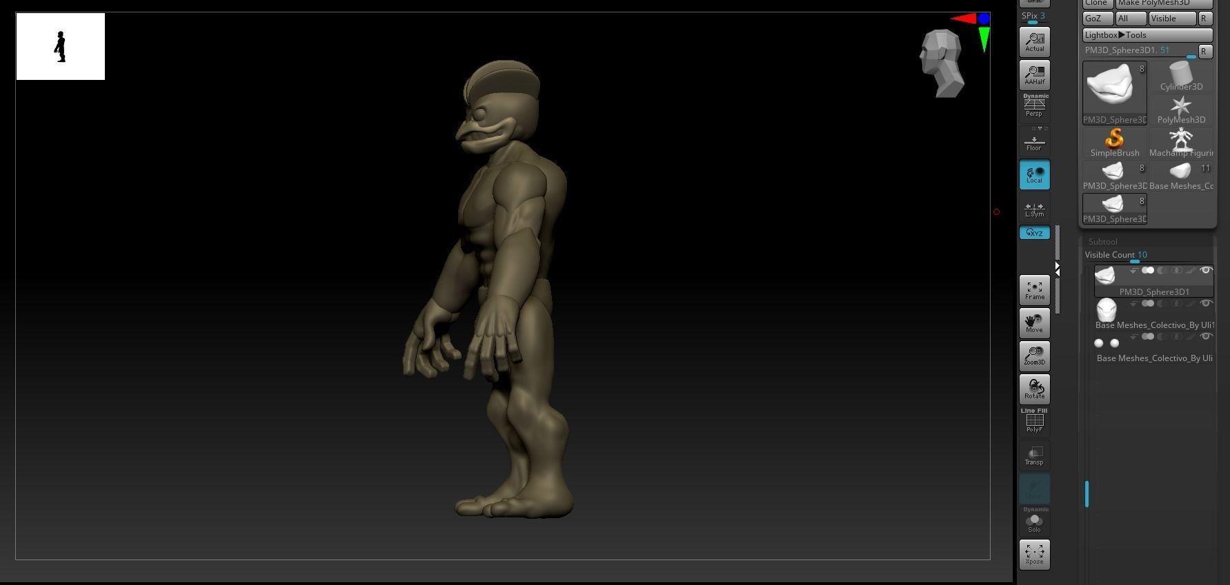 Pokemon Machamp Figurine and ZBrush Timelapse 3D print model_24