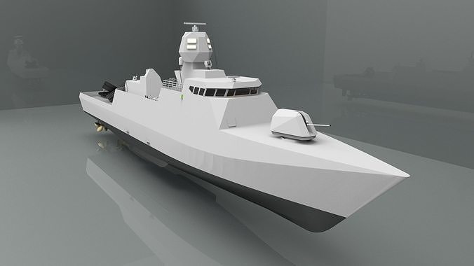 Fast Patrol boat 70m 3D model