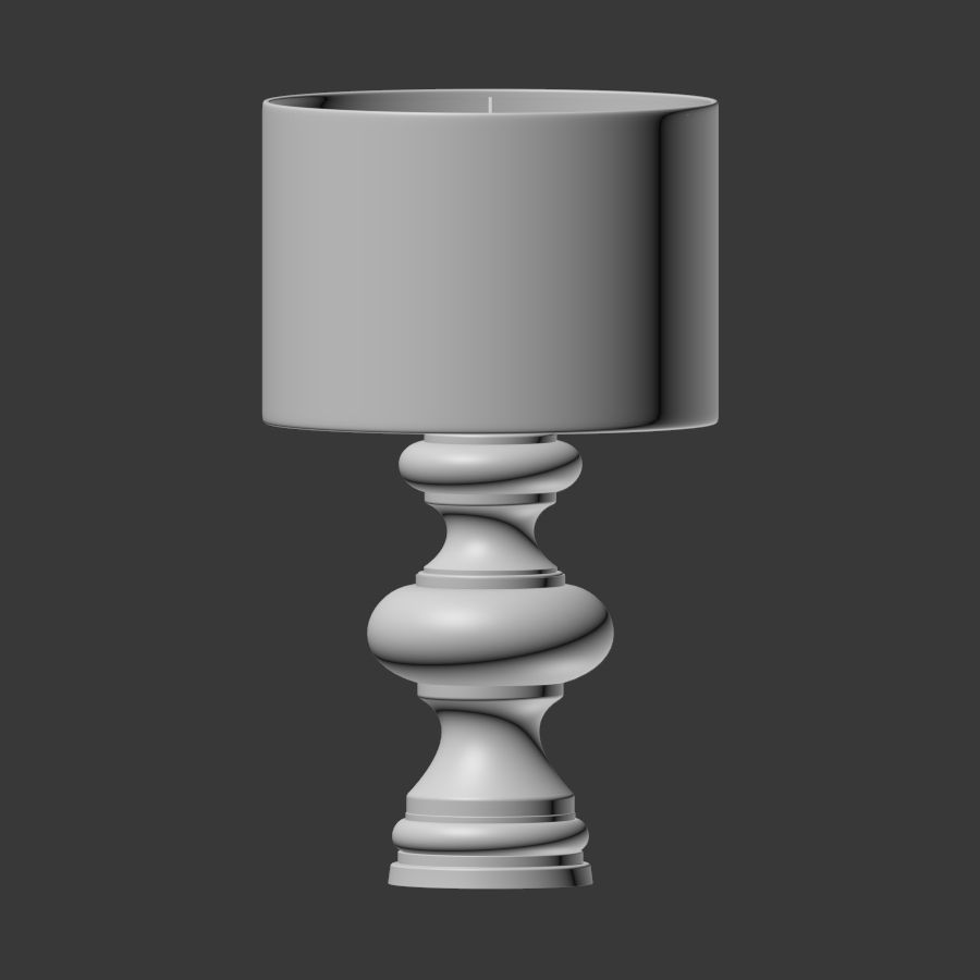 5 Table Lamps Set 1 3D model_3