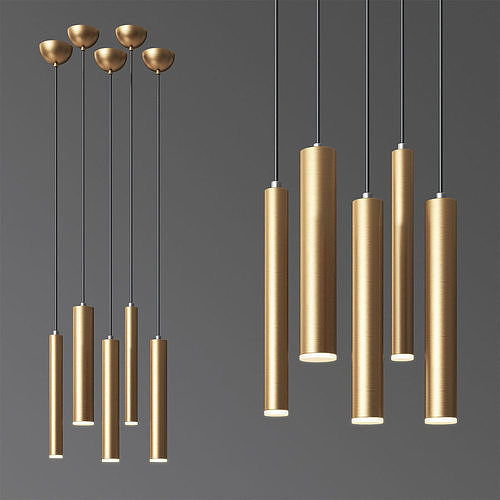 Cylindrical Led Pendant 3D model