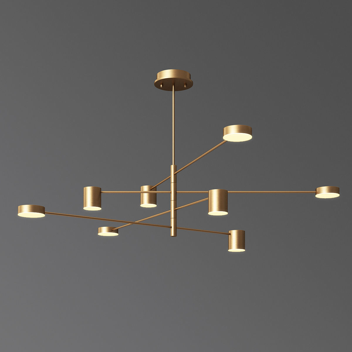 Sunshine Minimalist led ceiling chandelier Lampatron 3D model_1