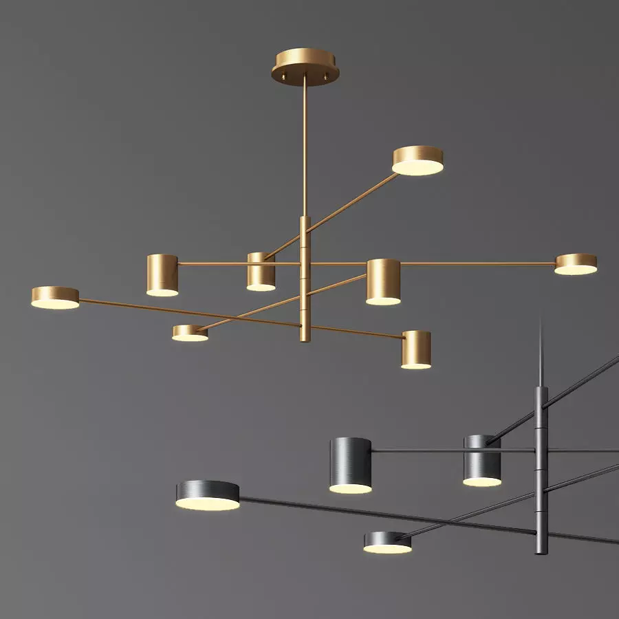 Sunshine Minimalist led ceiling chandelier Lampatron 3D model_0