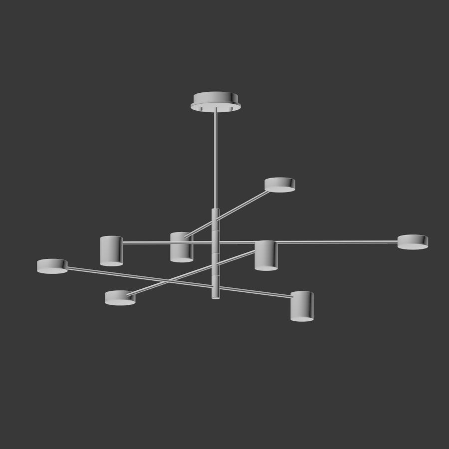 Sunshine Minimalist led ceiling chandelier Lampatron 3D model_4
