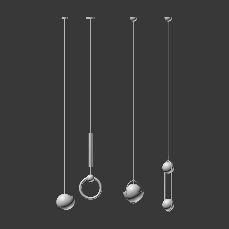 Ceiling Light Collection  3D model_2