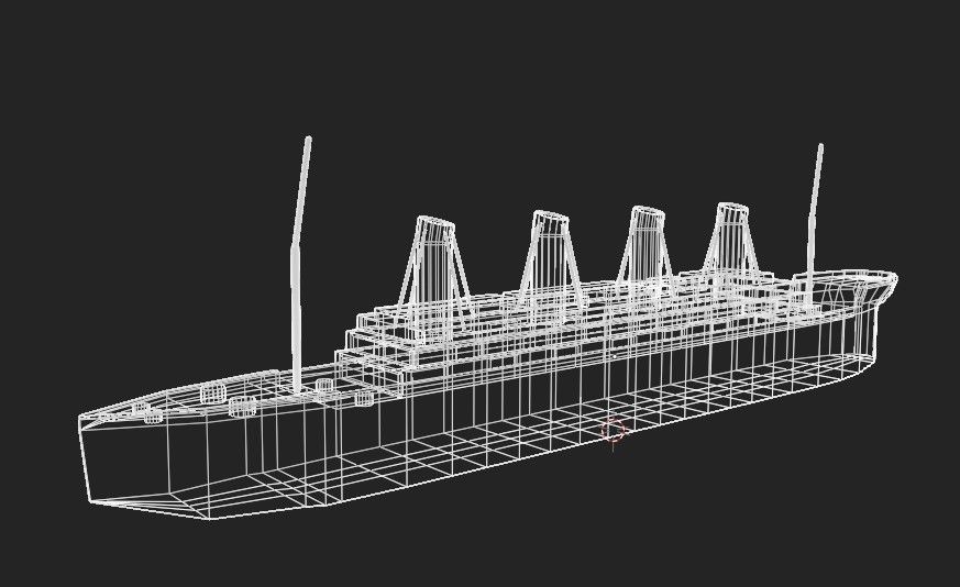 Titanic ship Low-poly 3D model_7