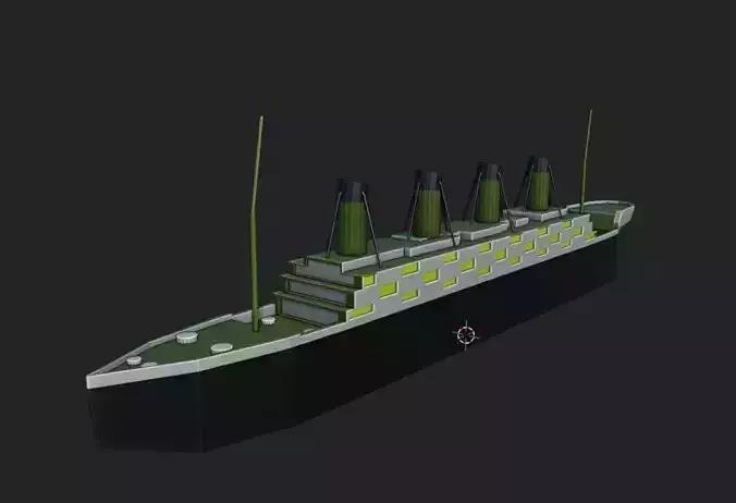 Titanic ship Low-poly 3D model