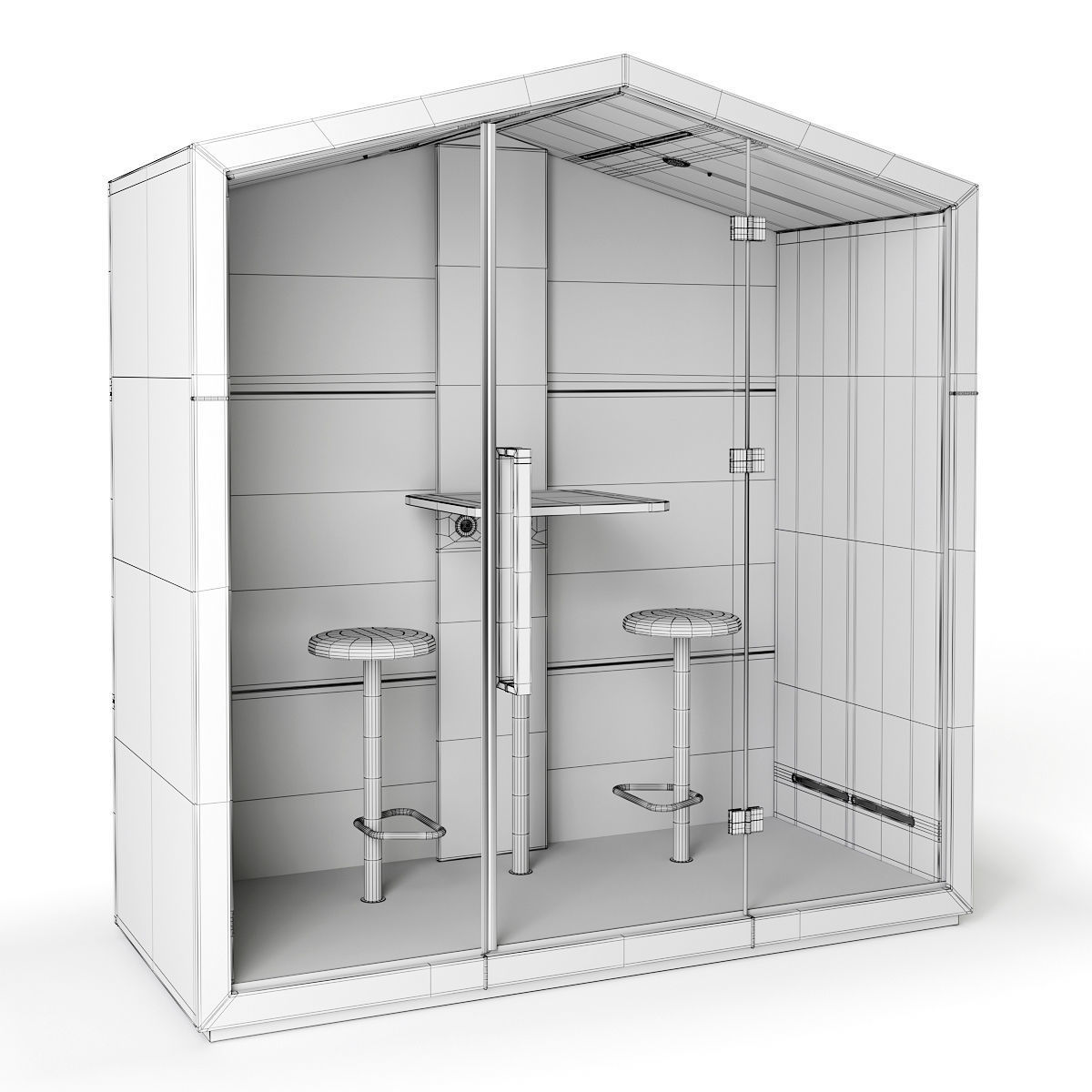 Treehouse THS 2S GX Acoustic Booth 3D model_6