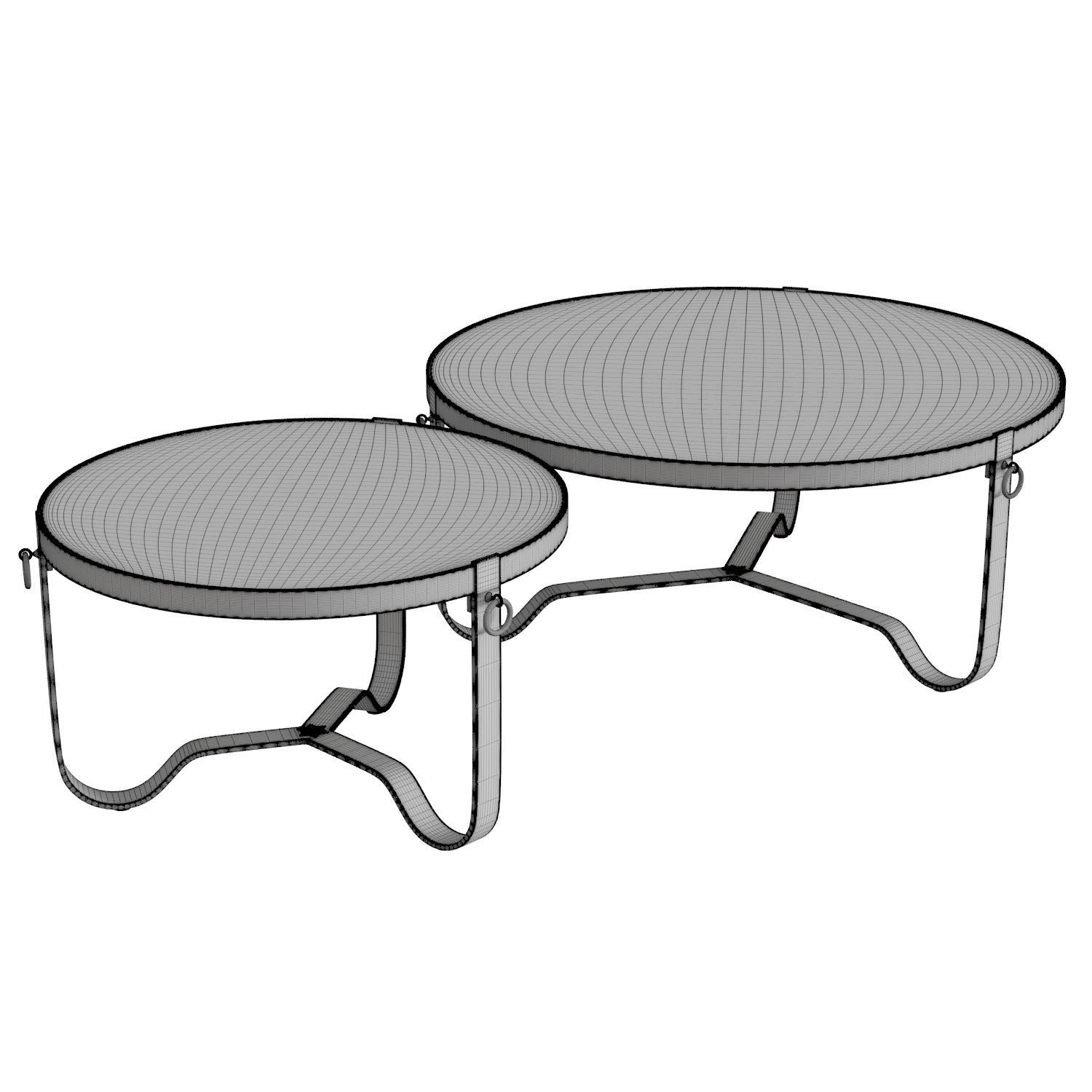 Adnet Coffee Table 3D model_4