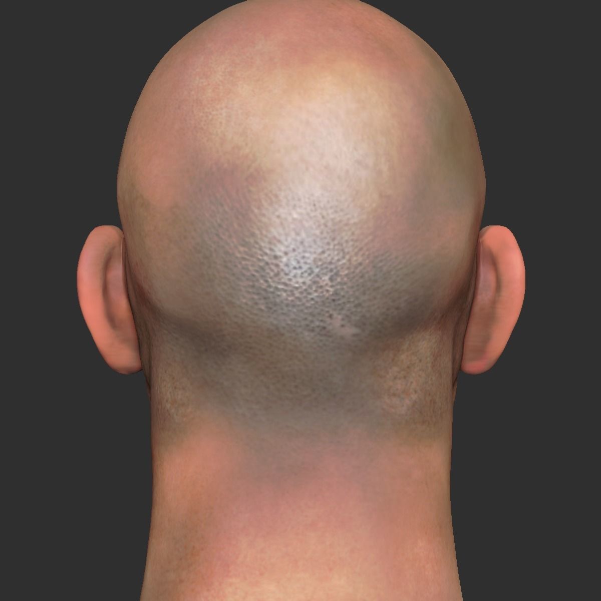 Male head PBR Realistic low poly Low-poly 3D model Low-poly 3D model_5