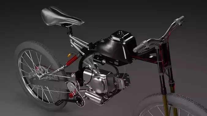 Moto-Bike bike with two wheels and handlebar