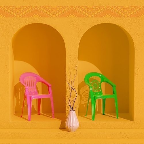 PLASTIC CHAIRS 3D model