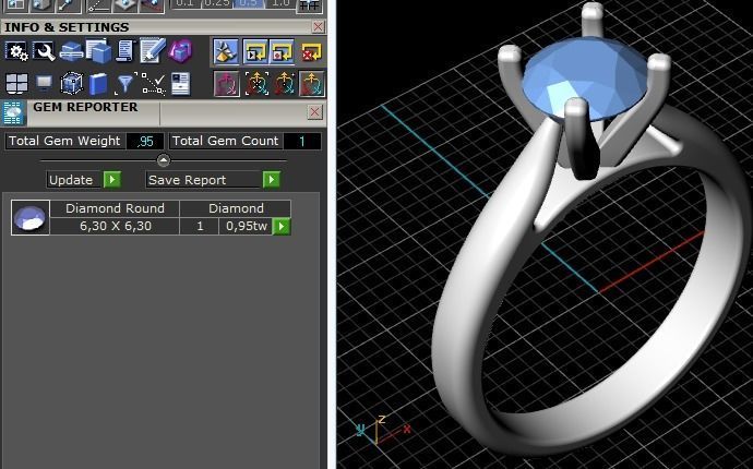 55 Soliter ring 3D print model_3