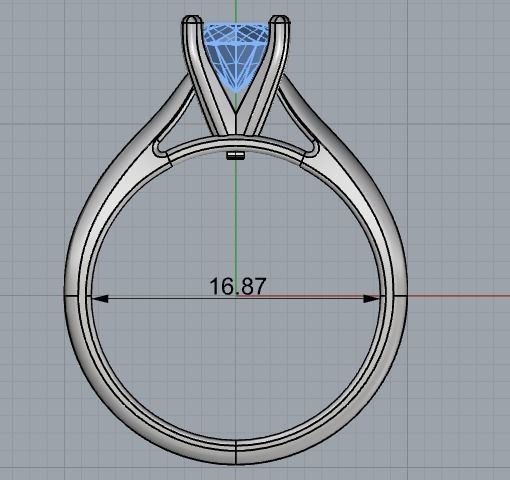 55 Soliter ring 3D print model_2